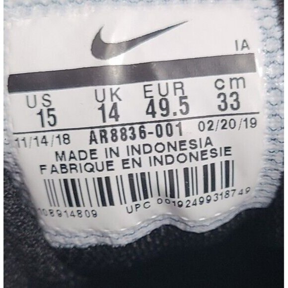 Nike Court Lite 2 Men's Tennis Shoes AR8836-001 US Size 15 Black - Picture 8 of 8